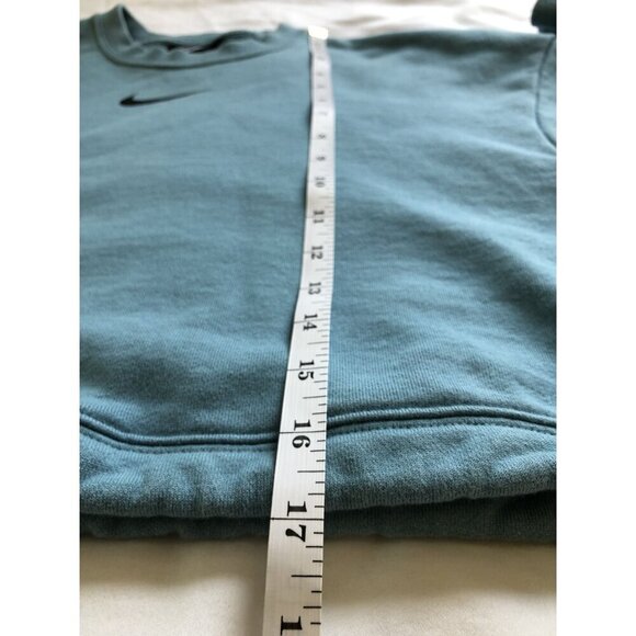 Nike Sportswear Women's Swoosh Crew Sweatshirt XS Cerulean Cropped Athleisure - Picture 6 of 6